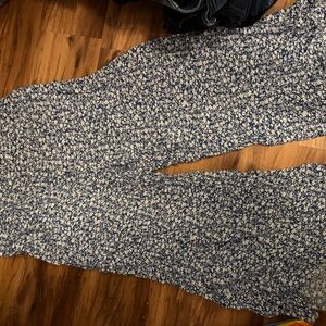 Blue and White Women's Pants